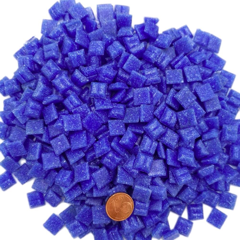 210104150a19 Mosaic Stone Mosaic Tiles Glass 1 x 1 cm 300 g Approx. 420 Pieces Dark Cobalt Blue