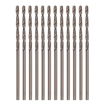 HARFINGTON 12pcs Cobalt Drill Bits,1.4mm M35 High Speed Steel Metric Twist Drill Bit Straight Shank Jobber Drill Bits for Hard Metal, Stainless Steel, Copper, Aluminum, Cast Iron, Plastic