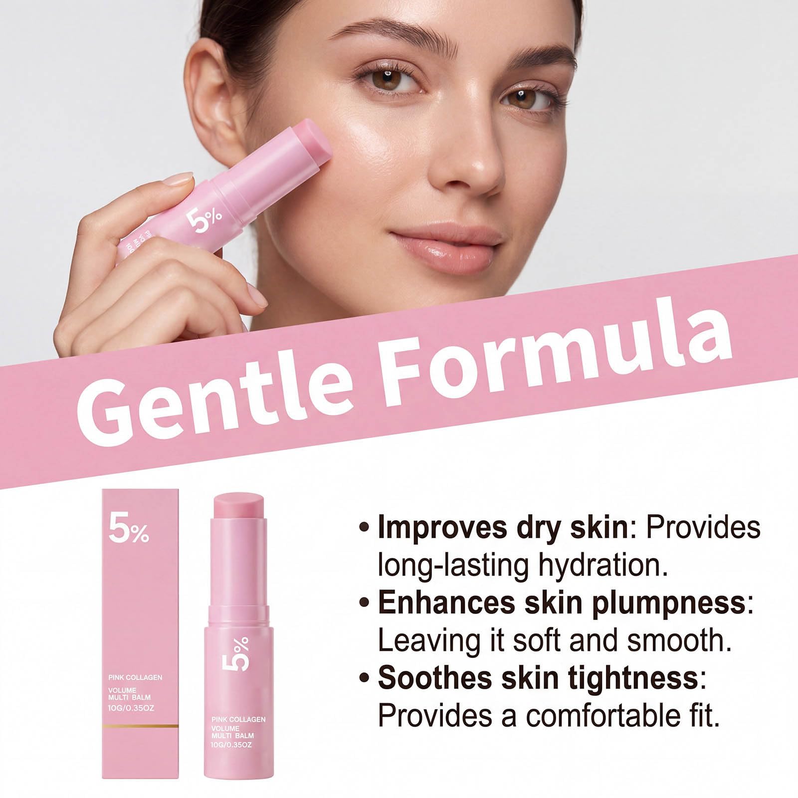 2 sztuki Calcium Multi Balm Stick – Wszystko-w-jednym patyk do pielęgnacji z kolagenem, z Volufiline & NAD+, nawilżający, ujędrniający i przeciwstarzeniowy dla oczu, szyi i twarzy (2)