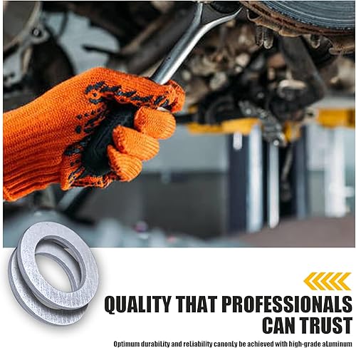 Miniatura 6 de UGSHY Paquete de 12 tapones de drenaje de aceite de cobre M12 para juntas de aplastamiento, repuesto para la pieza # 11026-01M02, para Qashqai