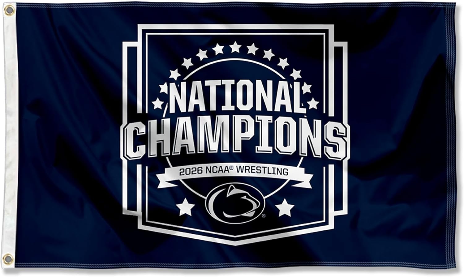 Penn State Nittany Lions 2026 Men's Wrestling National Champions 3x5 Grommet Flag
