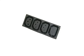 83020110 IEC 60320 Four Position Accessory Module 1mm Panel Thickness, IEC 60320 Sheet F Socket Type, Black, 10A/15A Rating, 250VAC Rating