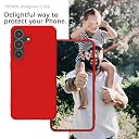 YATWIN Silicone Back Case for Samsung Galaxy S25 Plus, Soft-Touch Phone Back Cover for Samsung Galaxy S25 Plus - Red gallery image