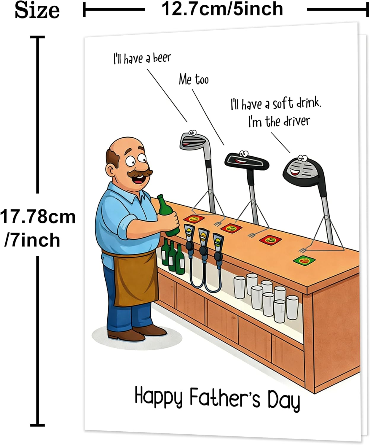 IDU Fathers Day Card, Funny Fathers Day Cards Gifts Decorations for Dad image 3