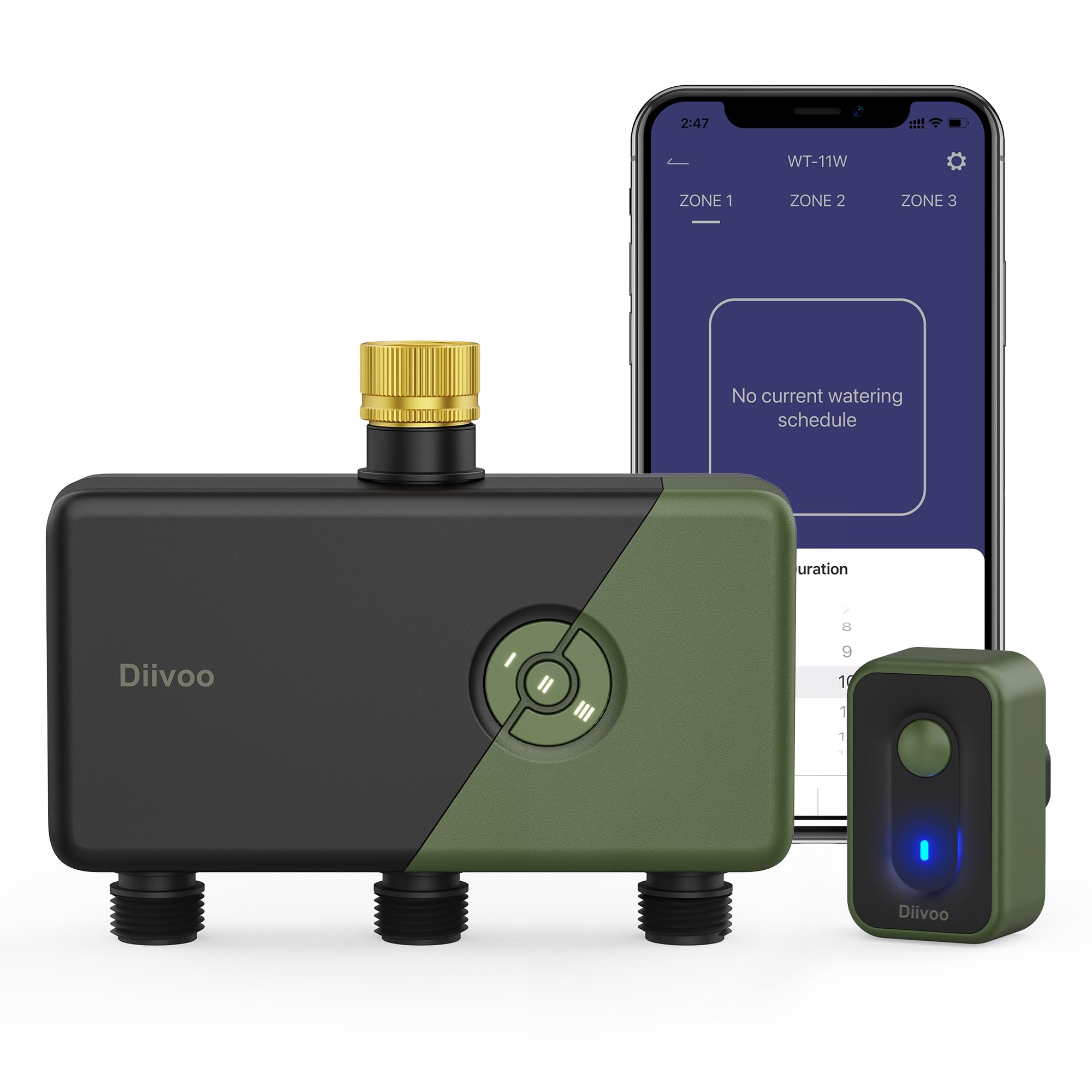 Photo 1 of Diivoo Brass 3 Zone WiFi Water Timer