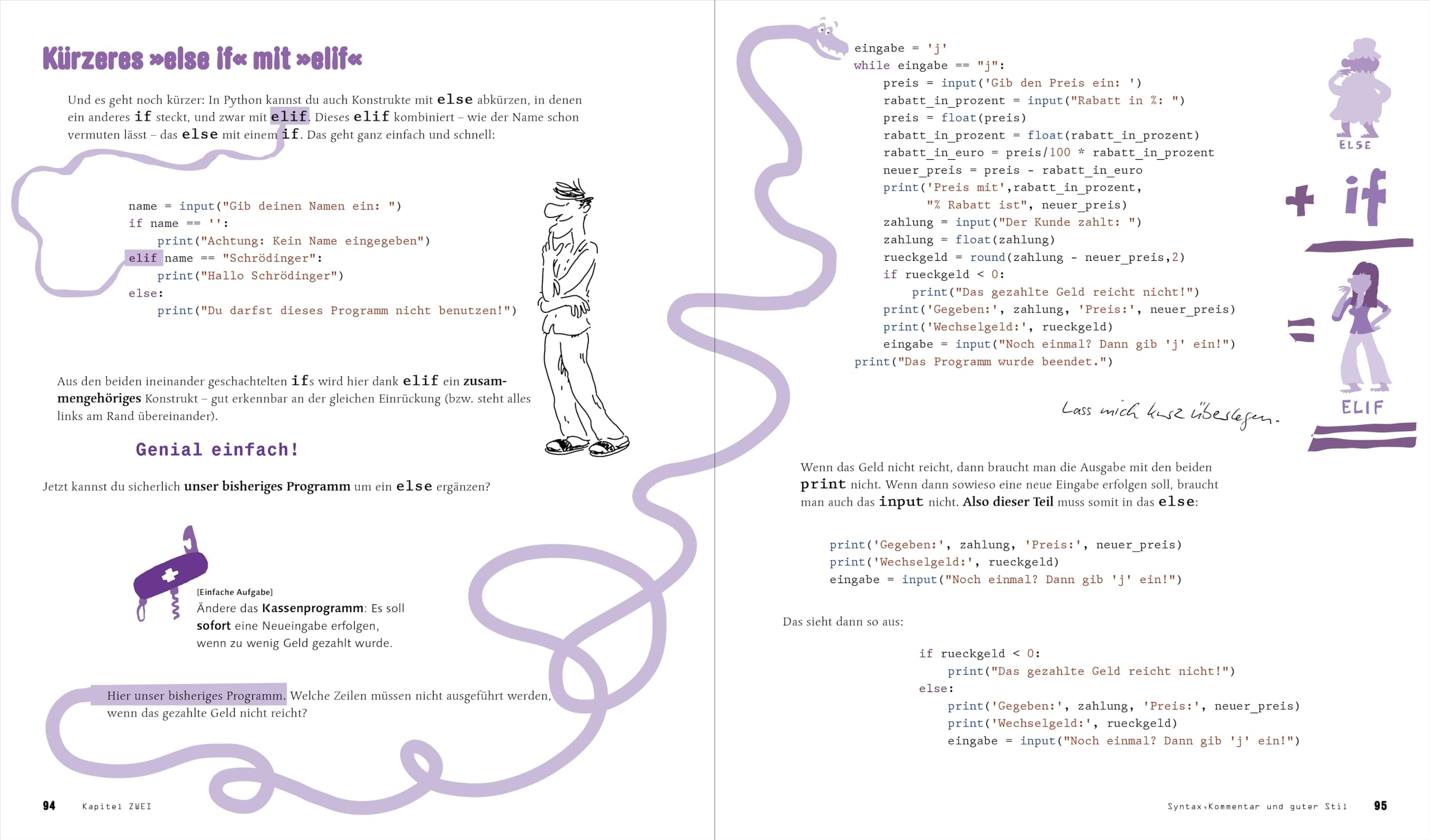 Schrödinger programmiert Python: Das etwas andere Fachbuch. Im Comic-Stil programmieren mit Python lernen.