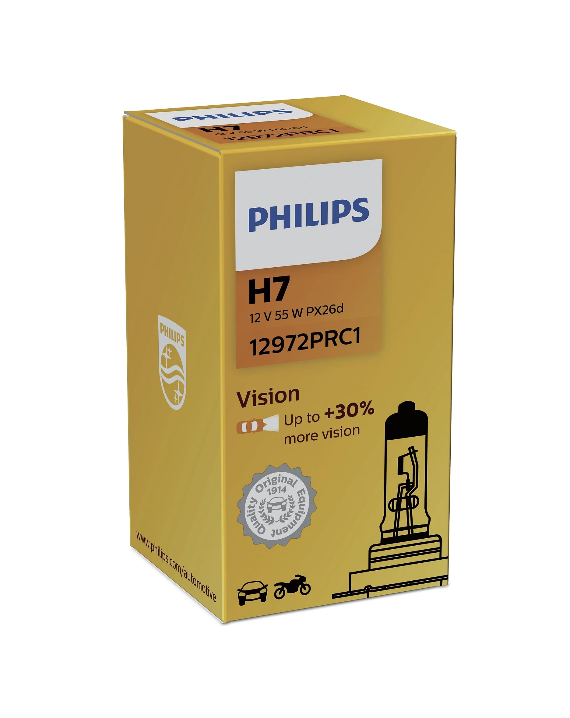 Philips H7 55WATT +%30 Fazla Işık Ampul Premium halogen(1 Adet)