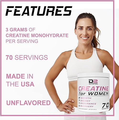 Miniatura 5 de D2 Nutrition Creatina para mujer - Creatina - 70 porciones