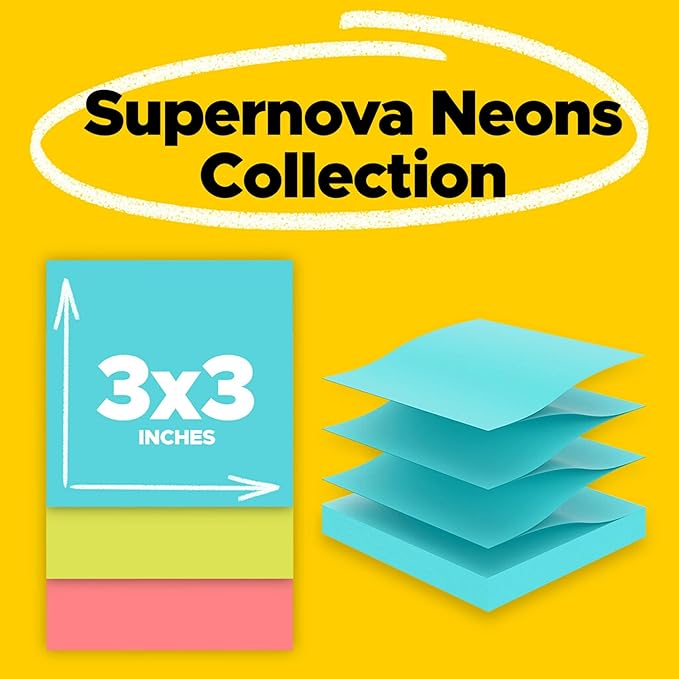 Notas Adhesivas 10 Paquetes Supernova Neons miniatura 3