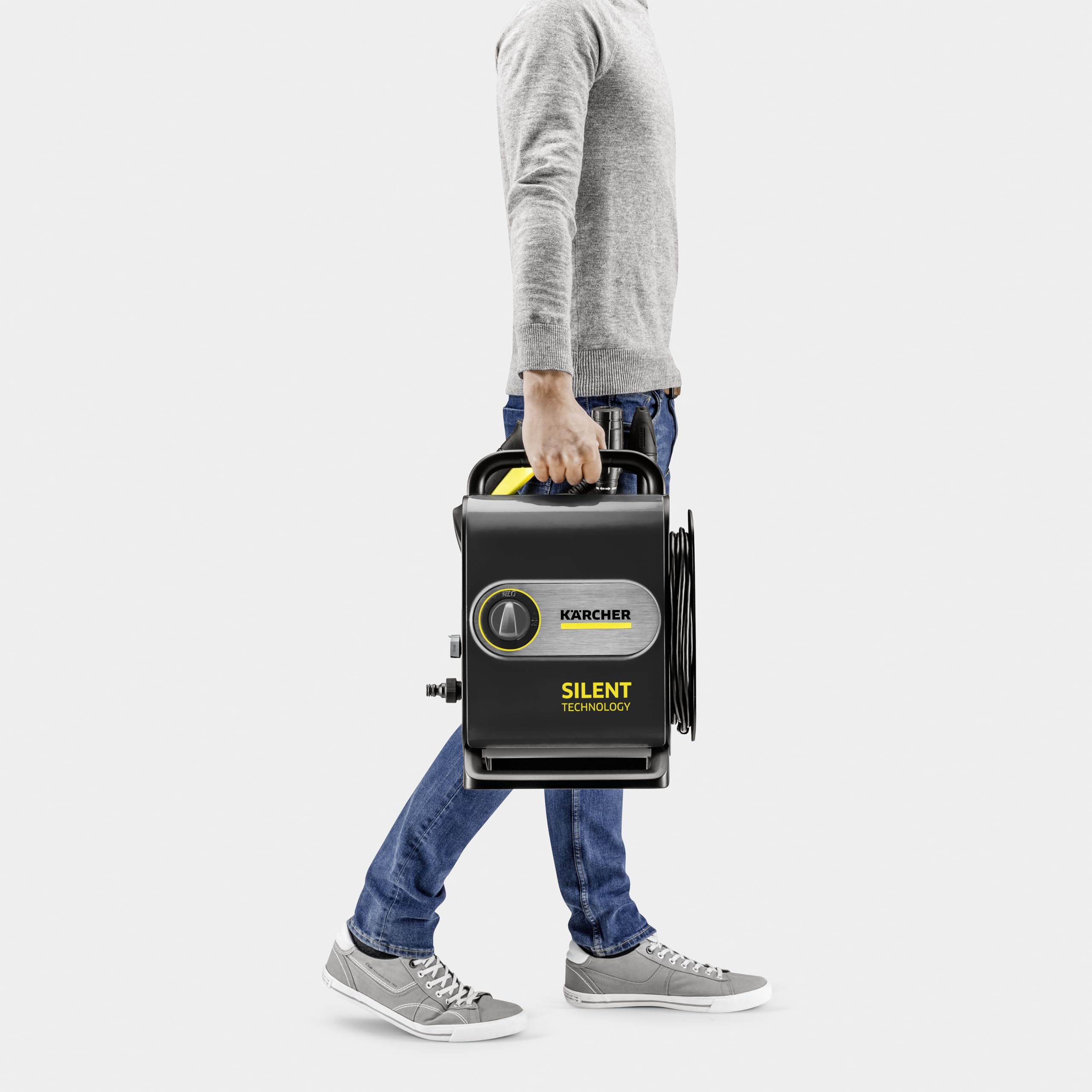 Kärcher Nettoyeur haute pression K Silent Anniversary Edition, pression max. 130 bar, débit max. 420 l/h, extrêmement silencieux, avec eco!Booster pour un nettoyage efficace, noir