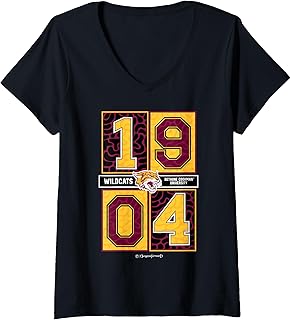 Womens Bethune Cookman University BCU Wildcats V-Neck T-Shirt
