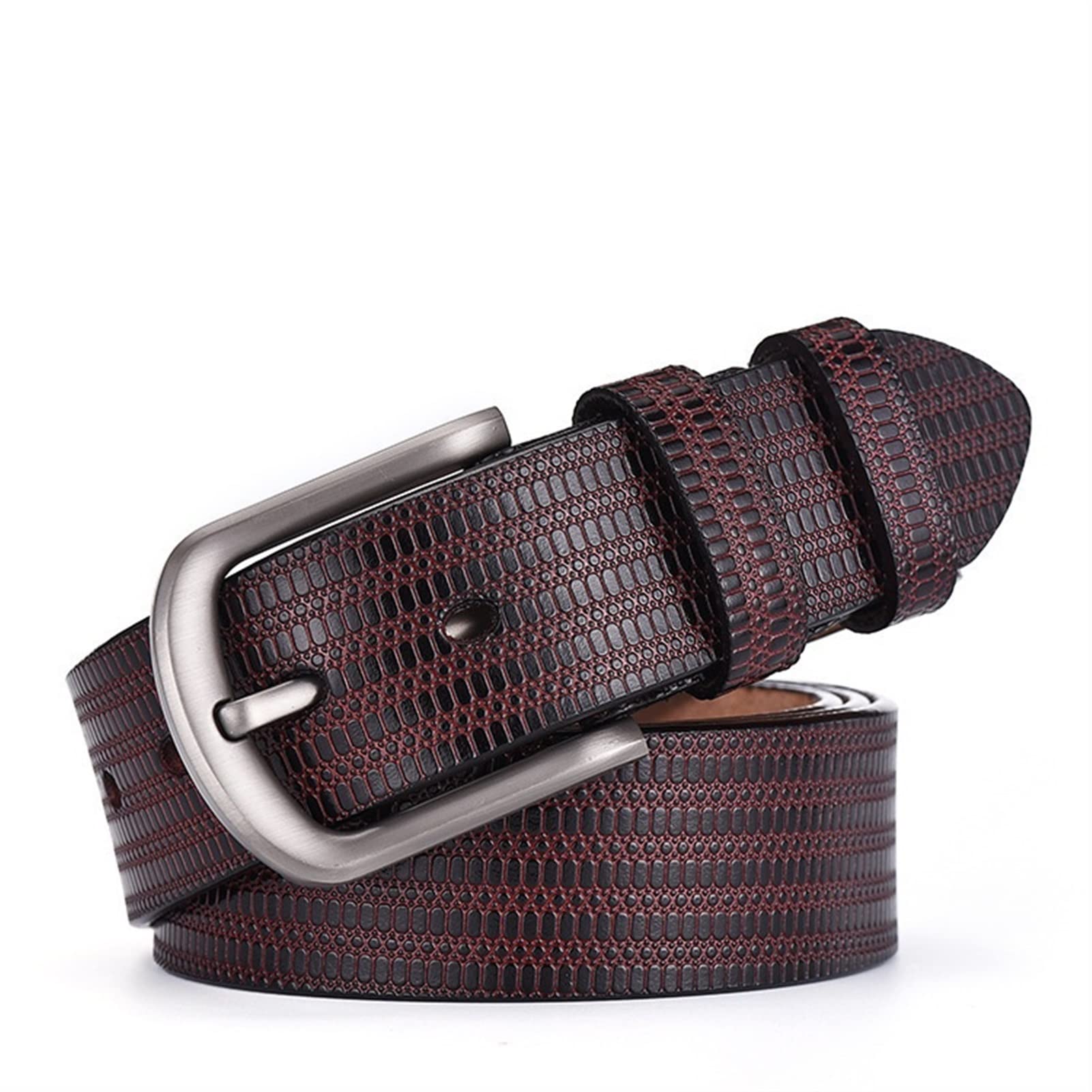 Cinture da uomo, Cintura da uomo in pelle cinghia pin in pelle fibbia da uomo cintura casual formale perno formale borsead giusto fibbia in lega di affari abiti casual usura forte resistente