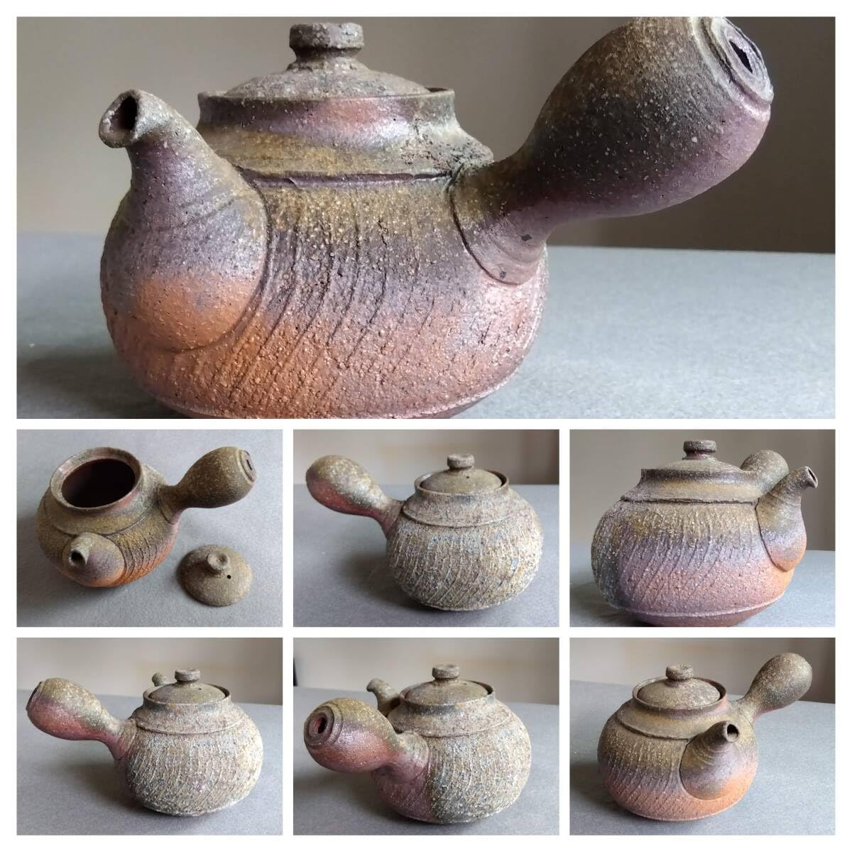 越前焼名工　村島　順　【鮎陶房】急須代表的作家逸品自然灰釉究極美蔓手持ち急須酒器 Amazon.co.jp: 越前焼名工 村島 順 鮎陶房 急須の代表的作家の逸品