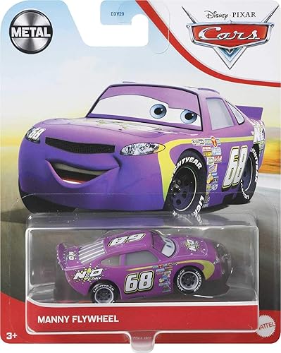 Miniatura 4 de Disney Cars Toys Manny Flywheel a escala 1:55, vehículos de personajes favoritos de los fanáticos para carreras y contar historias, regalo para