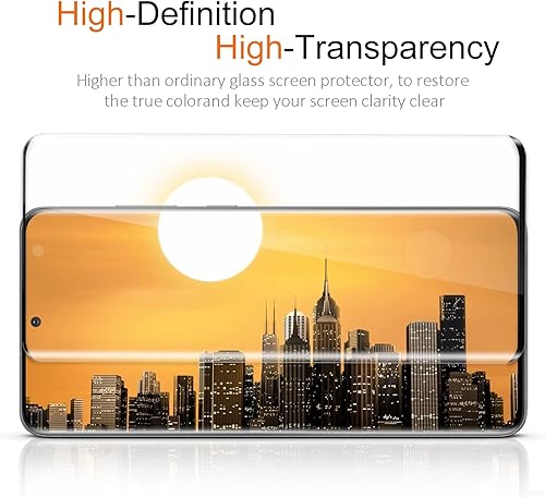 Miniatura 6 de Samsung Galaxy S20 Plus Protector de pantalla de vidrio templado y protector de lente de cámara reconocimiento de huellas dactilares HD transparente