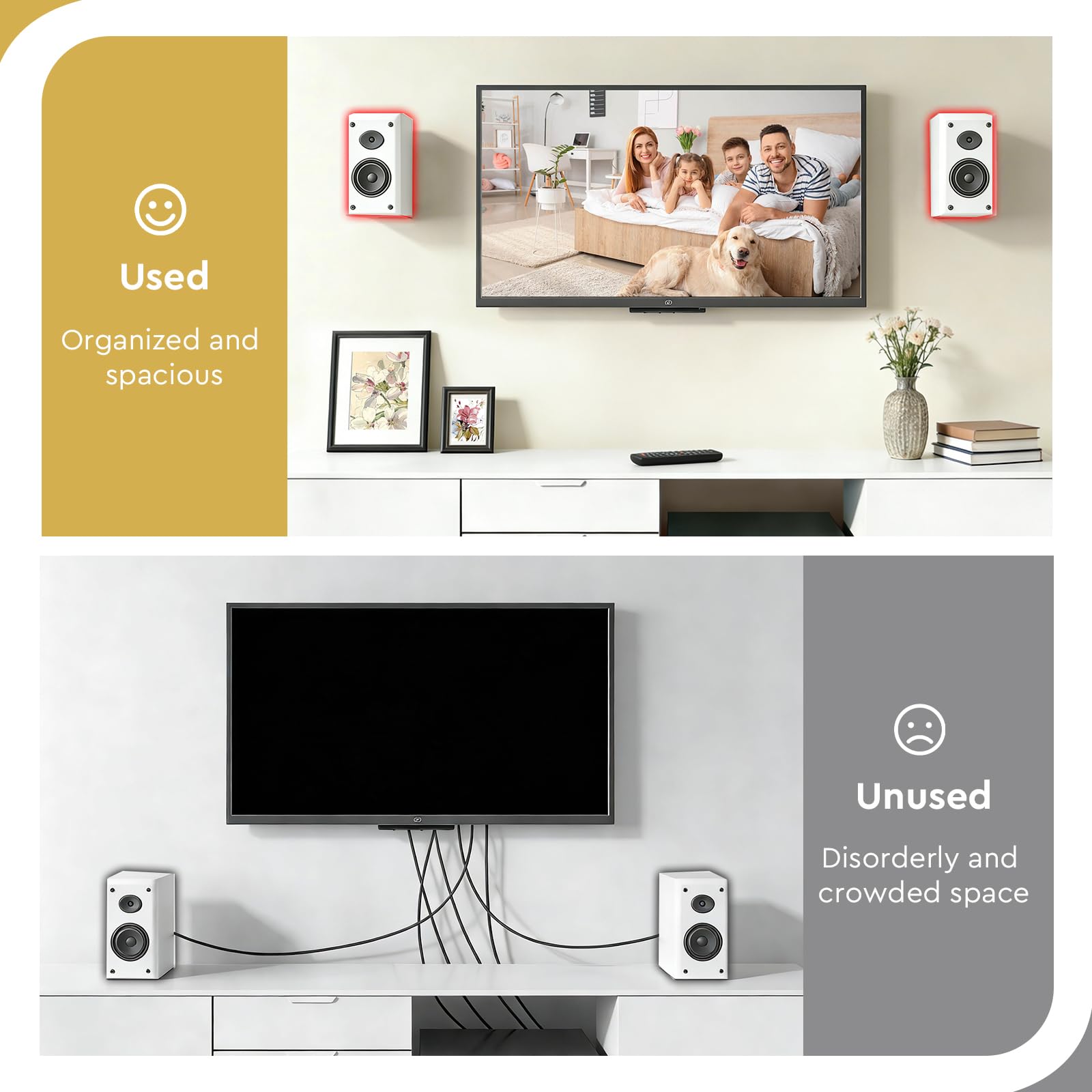 1 para uchwytów głośnikowych (ściana/sufitowa) – regulowane ramię i kąt do serii Bose UB-20, UB-20 Series II, WB-50 II, Lifestyle i SoundTouch (biały)