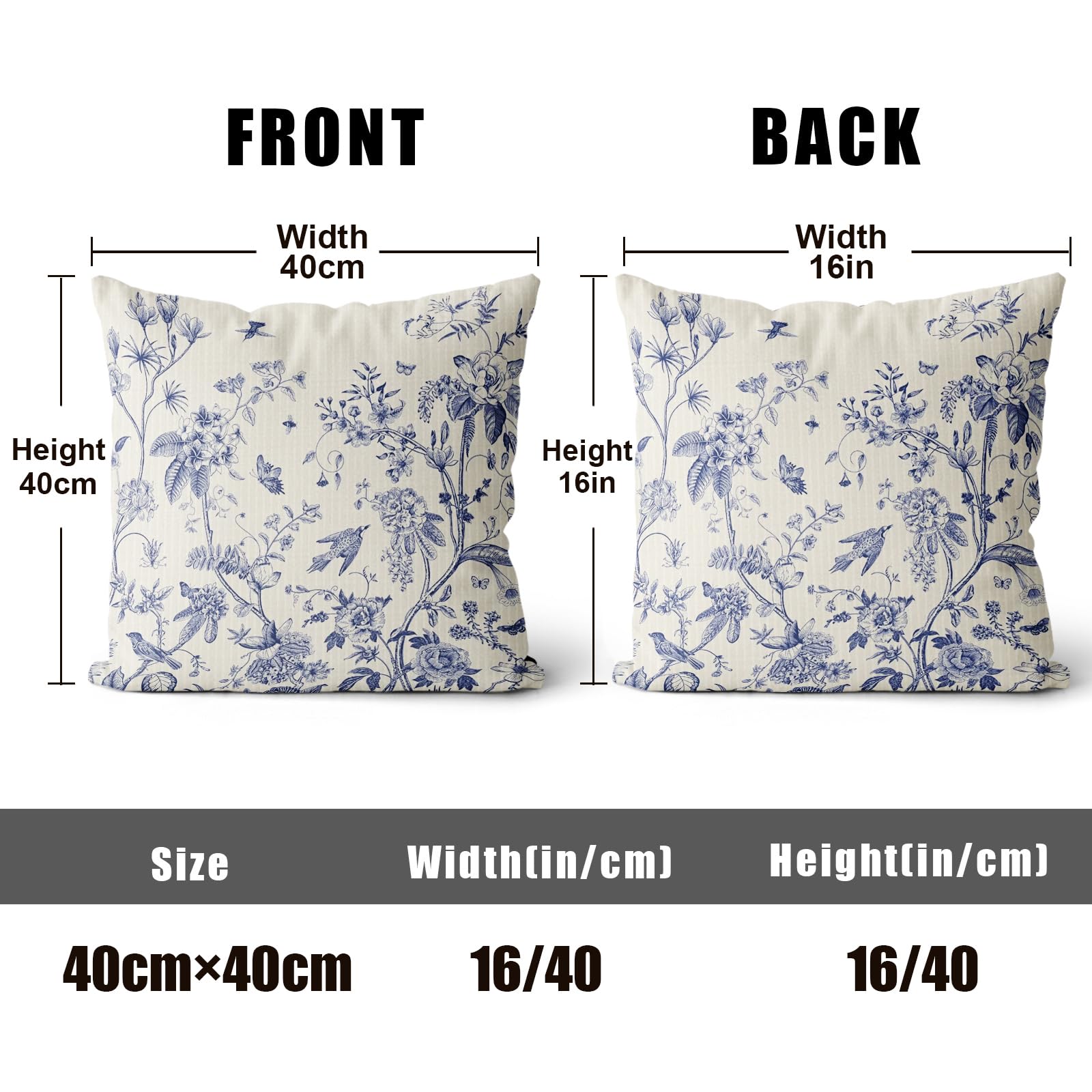 XPHZZL Cushion Covers Set of 2 Pack 40 x 40 cm - Image 2