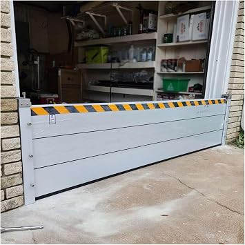 Flood Protection Baffle, Aluminum Reusable Flood Barrier Shield, 5ft 5foot 10feet 10ft 17feet Custom Flood Water Barrier Fence Gate, for Basement Garage Elevat, High-24in-Length-13.5ft