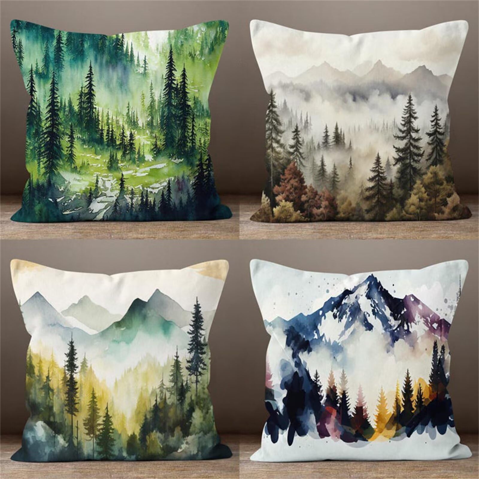 Housse de coussin 40x40 cm en lin lavable pour salon et chambre