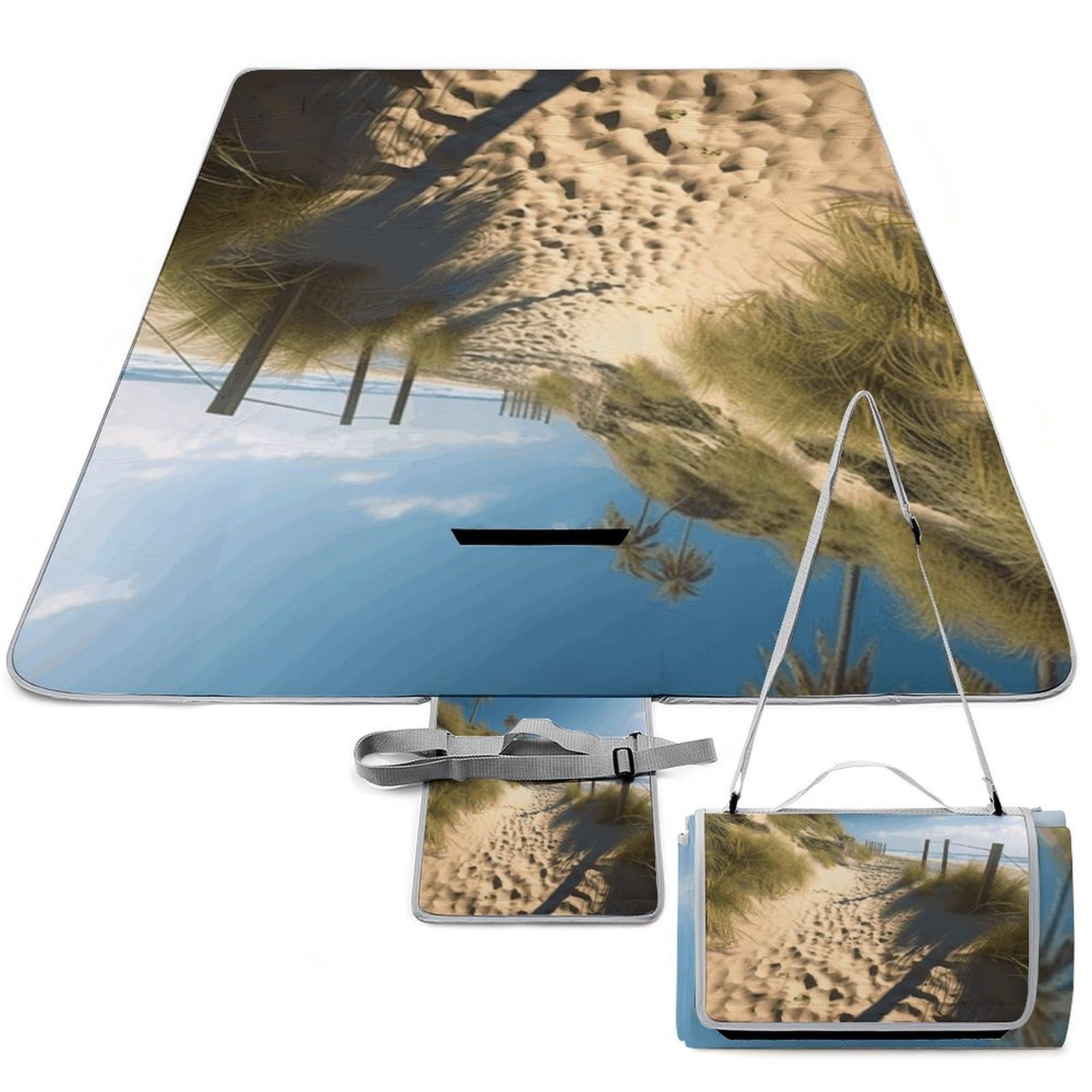 Couverture de pique-nique portable 147x148 cm tapis imperméable plage