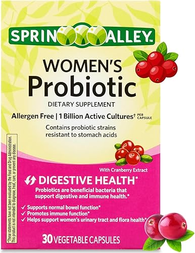 Cápsulas de probióticos para mujeres, suplemento dietético de 1 mil millones de UFC, salud digestiva, probióticos para mujeres, probióticos para