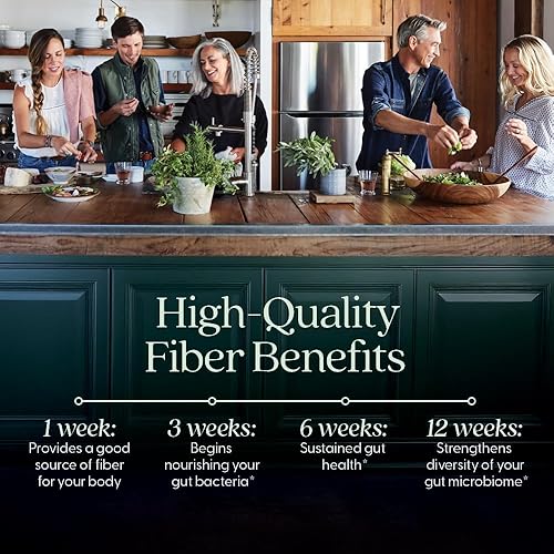 Miniatura 5 de New Chapter Suplemento multifibra All-Flora con inulina prebiótica clínicamente estudiada + cáscara de psyllium para la digestión y la salud