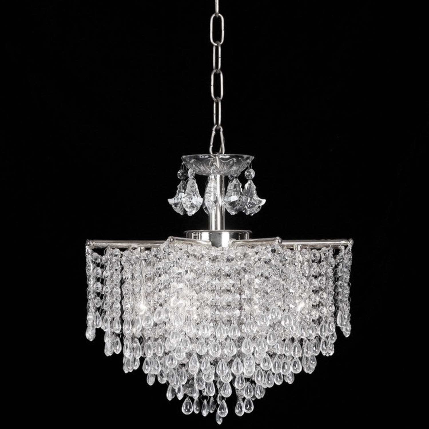 Alpurple 2 Packs of 3 Feet Pendant Light Fixture Chain for Hanging up Maximum Weight of 50 Pounds-Heavy Duty Chain for Light Fixture (Nickel)