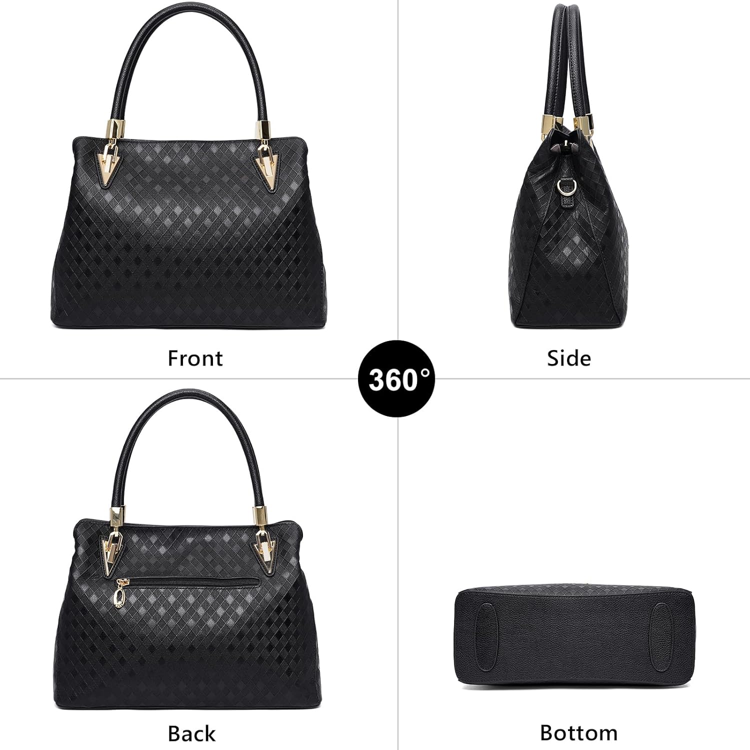 FOXLOVER Genuine Leather Satchel Handbags for Women Elegant Top-handle Bags Designer Shoulder Purses Tote Handbags - Image 4