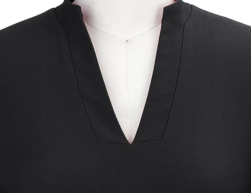 Miniatura 5 de MUXXN Vestidos de tubo retro de los años 50 con cuello en V y manga 34 para mujer