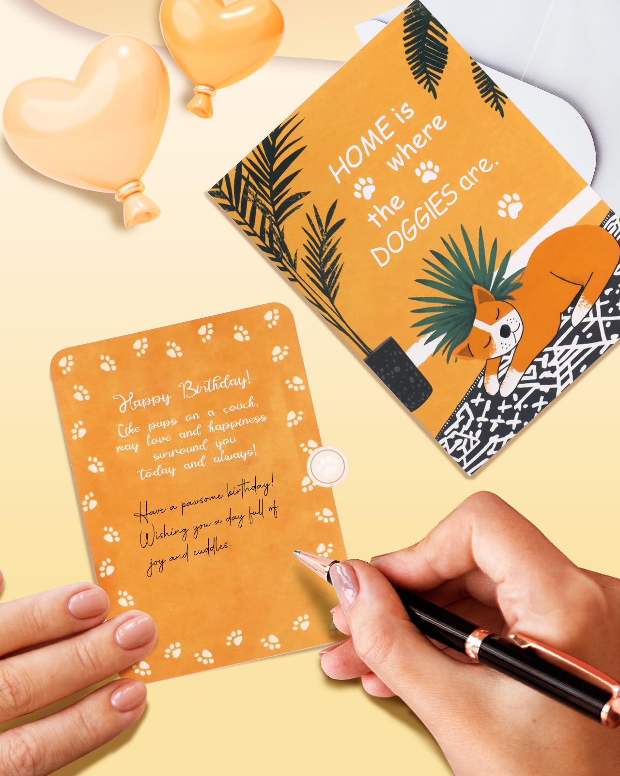 Tarjeta de cumpleaños 3D desplegable para adultos y niños con sobres, tarjetas de felicitación coloridas únicas, sofá perro