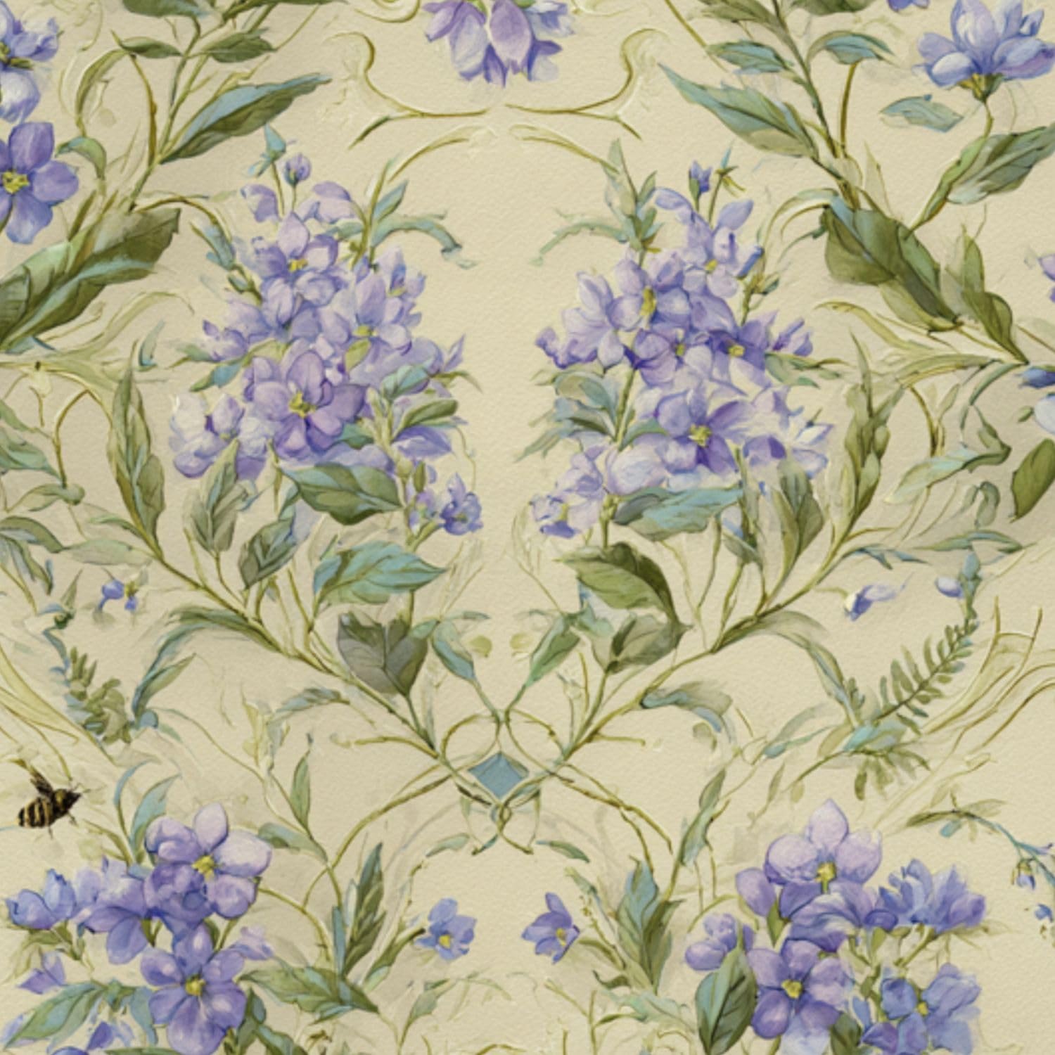 Deruinvaio Multi10 Self Adhesive Feature Removable Antique Watercolor Botanical Peel And Stick Vinyl Wallpaper Roll, Sticky Lining Paper For Bedroom, Living Room, Kitchen Walls