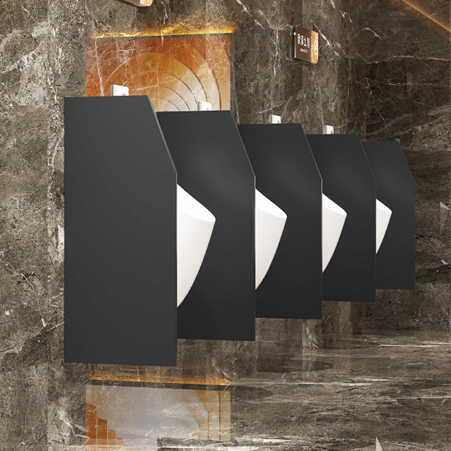 Urinal Privacy Screen and Partition with Stainless Steel Fittings for Enhanced Privacy in Public Toilets, Offices, Supermarkets, and Shopping Malls