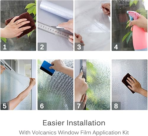 Miniatura 7 de Volcanics - Vinilo de privacidad para ventana, vinilo 3D para ventana, película para ventana, estilo arco iris, película para puerta de cristal,