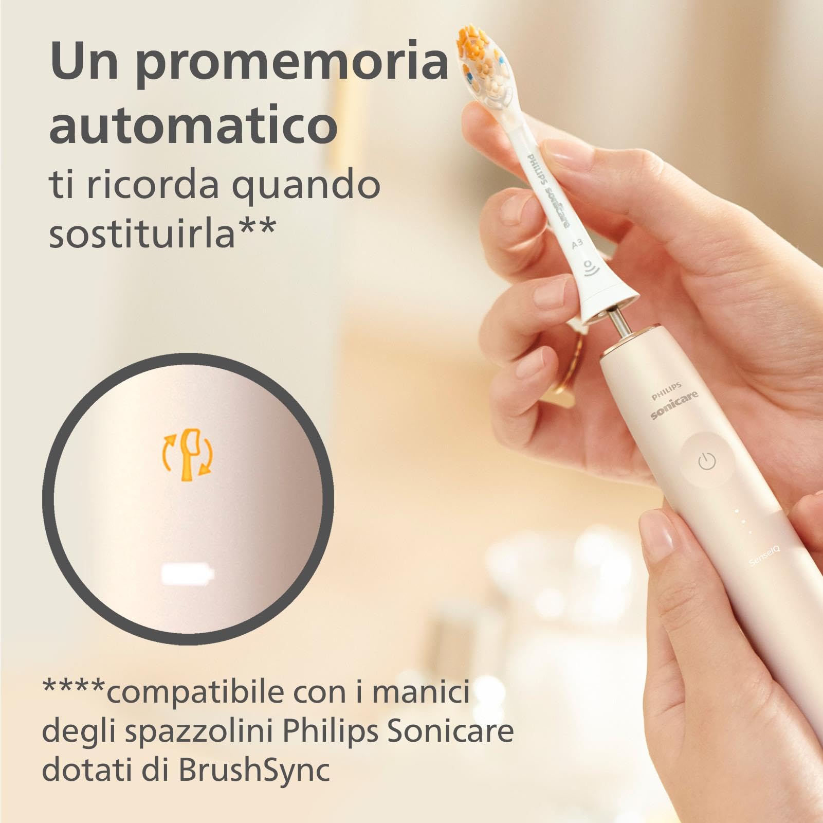 PHILIPS Sonicare Testina per spazzolino Premium All-in-One Original A3, di colore bianco, confezione da 2 testine Modello HX9092/10, Vecchio, 2 Testine