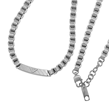 Amazon.co.jp: Emporio Armani ステンレススチール IDネックレス