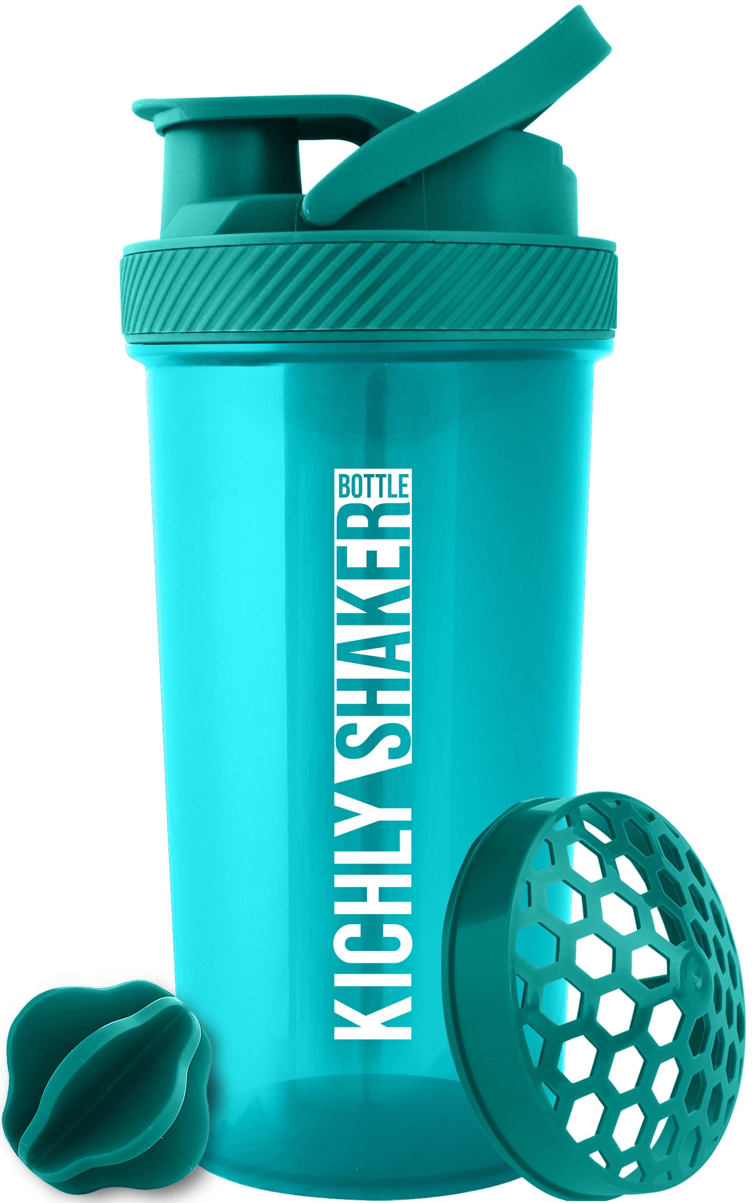 Shaker Bottle (800 ml) Plastic Protein Shaker Bottle with Mixing Ball - Non-Leak Cap – Perfect Fitness & Workout Partner, Teal - Pack of 1