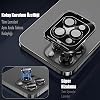 Ehr. iPhone 12 Pro Max Kamera Lens Koruyucu Alüminyum Çerçeveli Tek Lens Temperli Cam, Ultra İnce Çizilmeye Dayanıklı Metal Lens Koruma, iPhone 12 Pro Max Kılıf Uyumlu Kamera Koruyucu-Siyah
