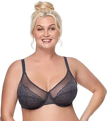 HSIA Minimizer Lace Bra, full coverage underwire (plus size)