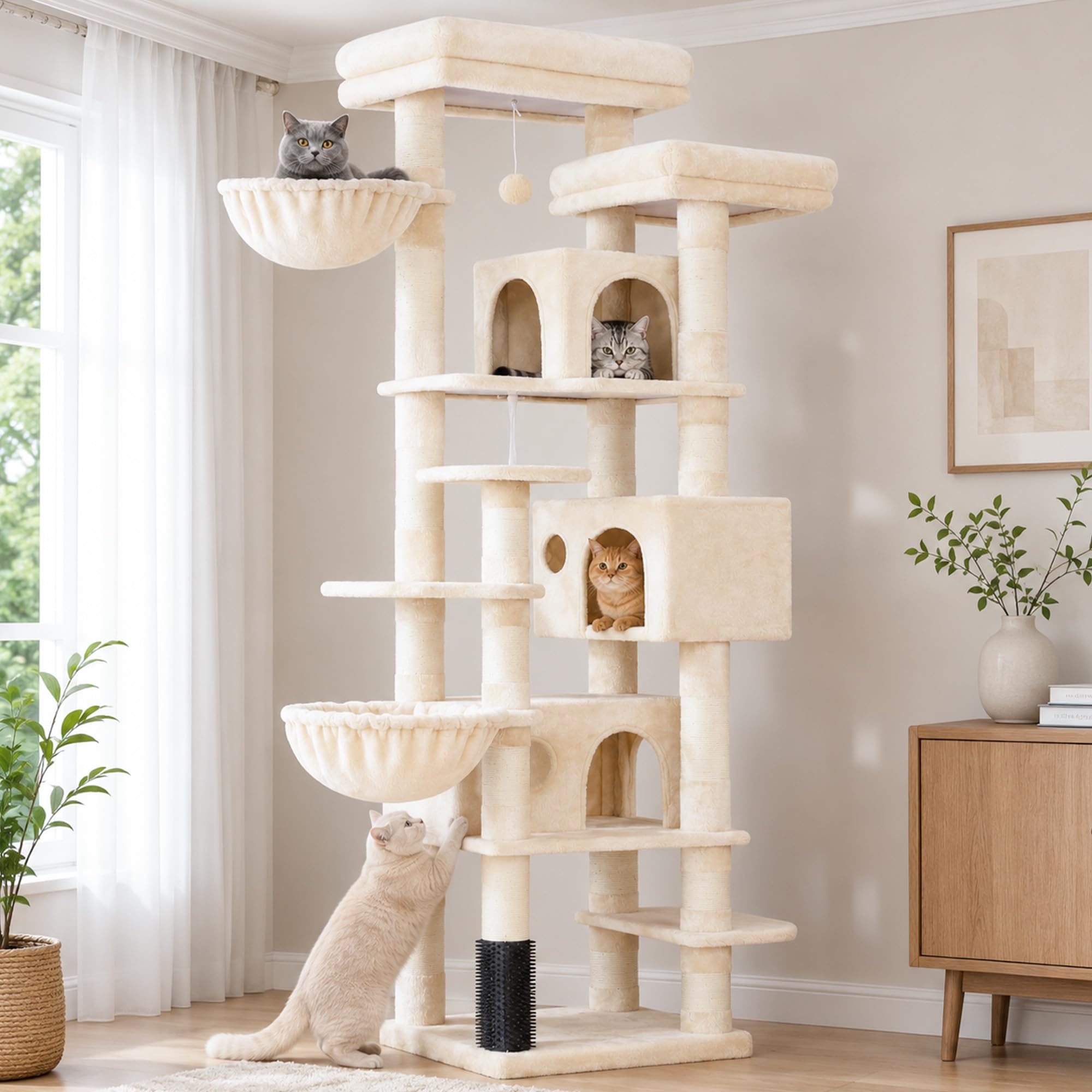 Amazon.com: Hey-brother Cat Tree, Multi-Level Tower with 3 Condos