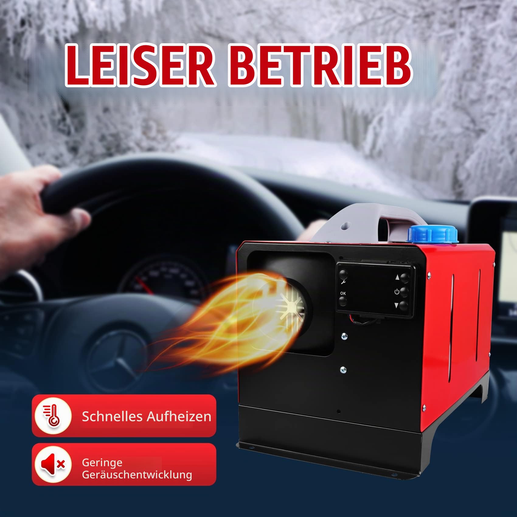 DOCAS 12V 5KW Diesel Lufterhitzer, Diesel Standheizung für Auto Boote LKW Wohnmobil Bus（Stil 3）