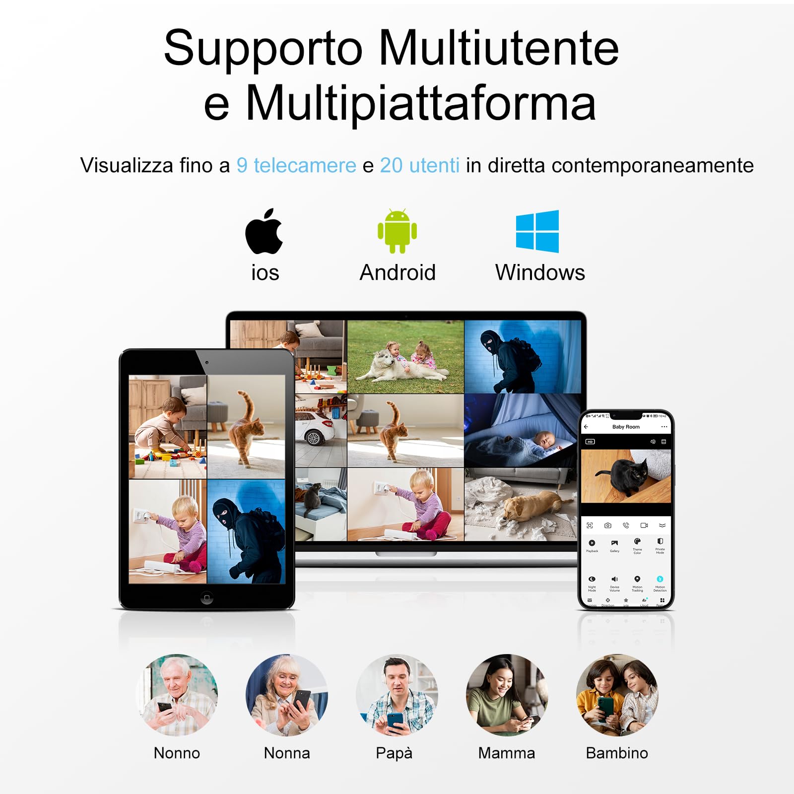 SYMYNELEC Telecamera Lampadina WiFi Esterno, 2K 4MP Videocamera Sorveglianza Senza Fili, Telecamera di Sicurezza con Allarme Sonoro e Luminoso, Visione Notturna a Colori, Audio Bidirezionale, 2PCS