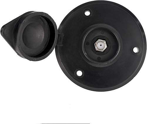 RecPro Placa de TV por cable RV  Conector de cable coaxial  Opción en blanco o negro  1 o 2 opciones (negro, 1 toma)  Fabricado en Estados Unidos