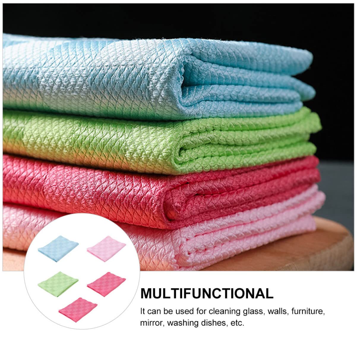 VALICLUD 3 Series Paquete De Paños De Cocina Multifuncionales Paños De Limpieza para Lavado De Platos Color Aleatorio Absorbentes Y Duraderos para Utensilios De 5 Piezas*3
