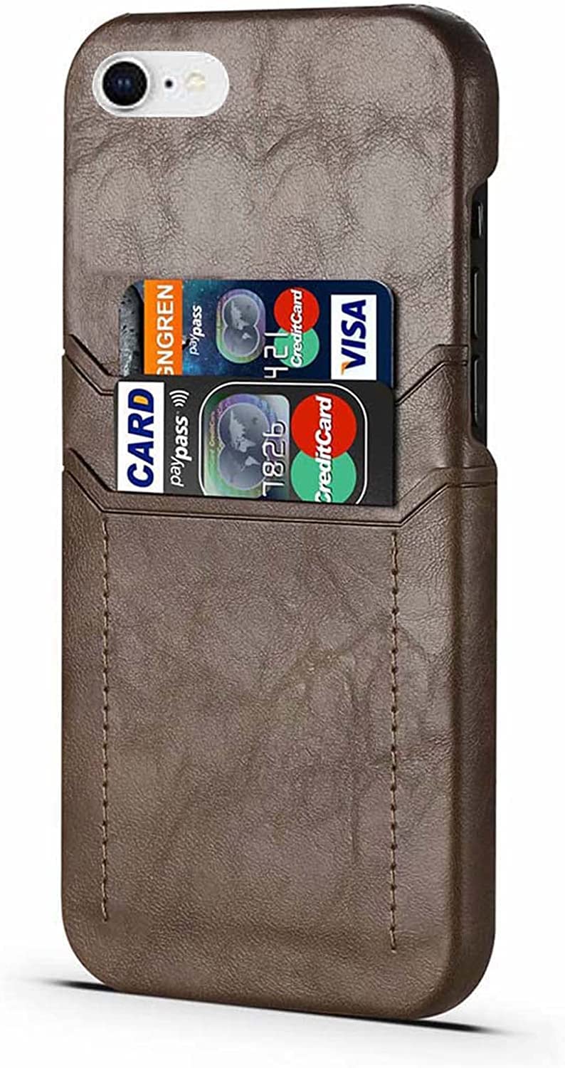 Protection cuir iPhone SE 2022 café chaleureuse et durable