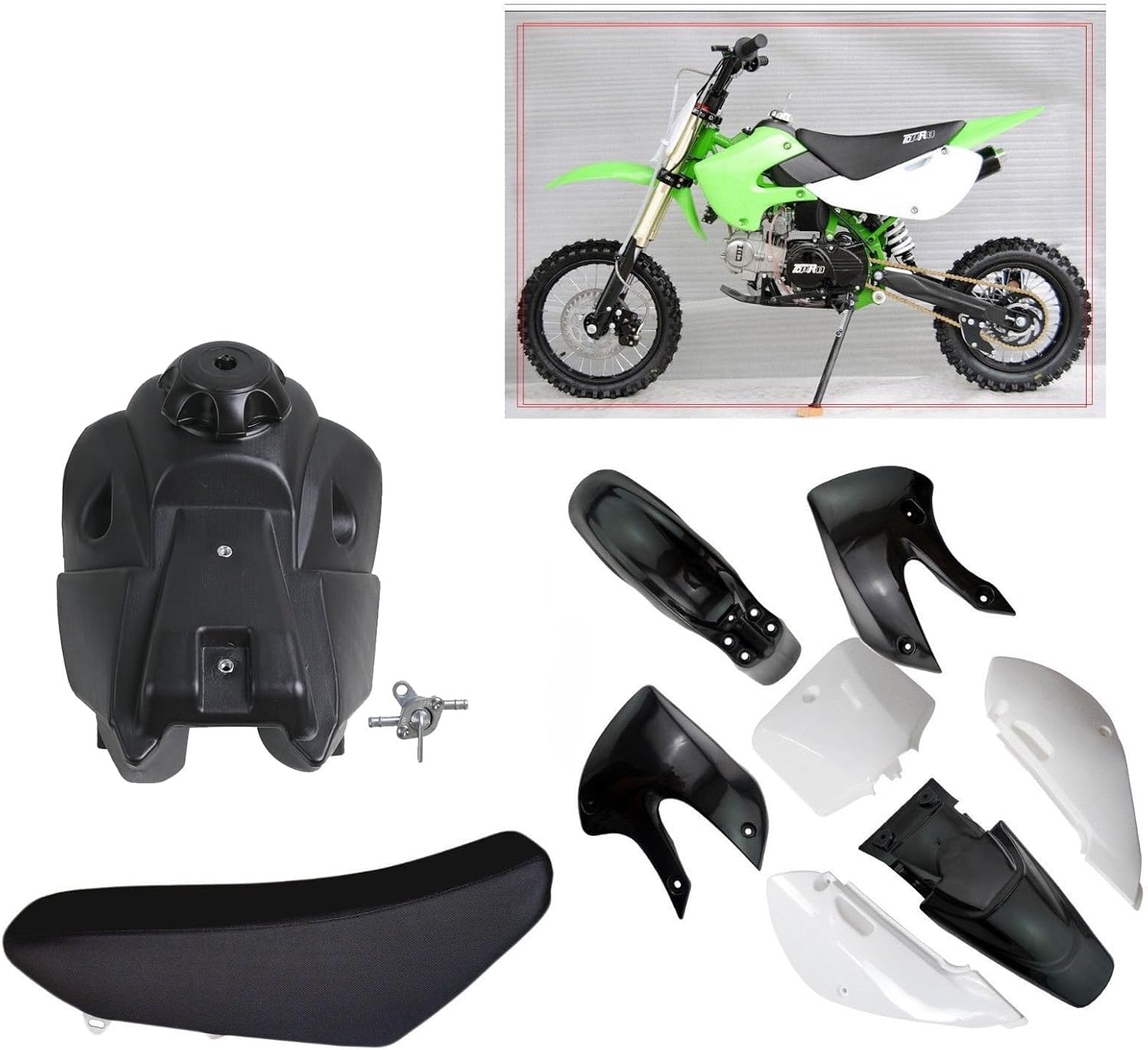 YC Yier Fairing Kit Plastic Fender & Tall Seat &Gas Fuel