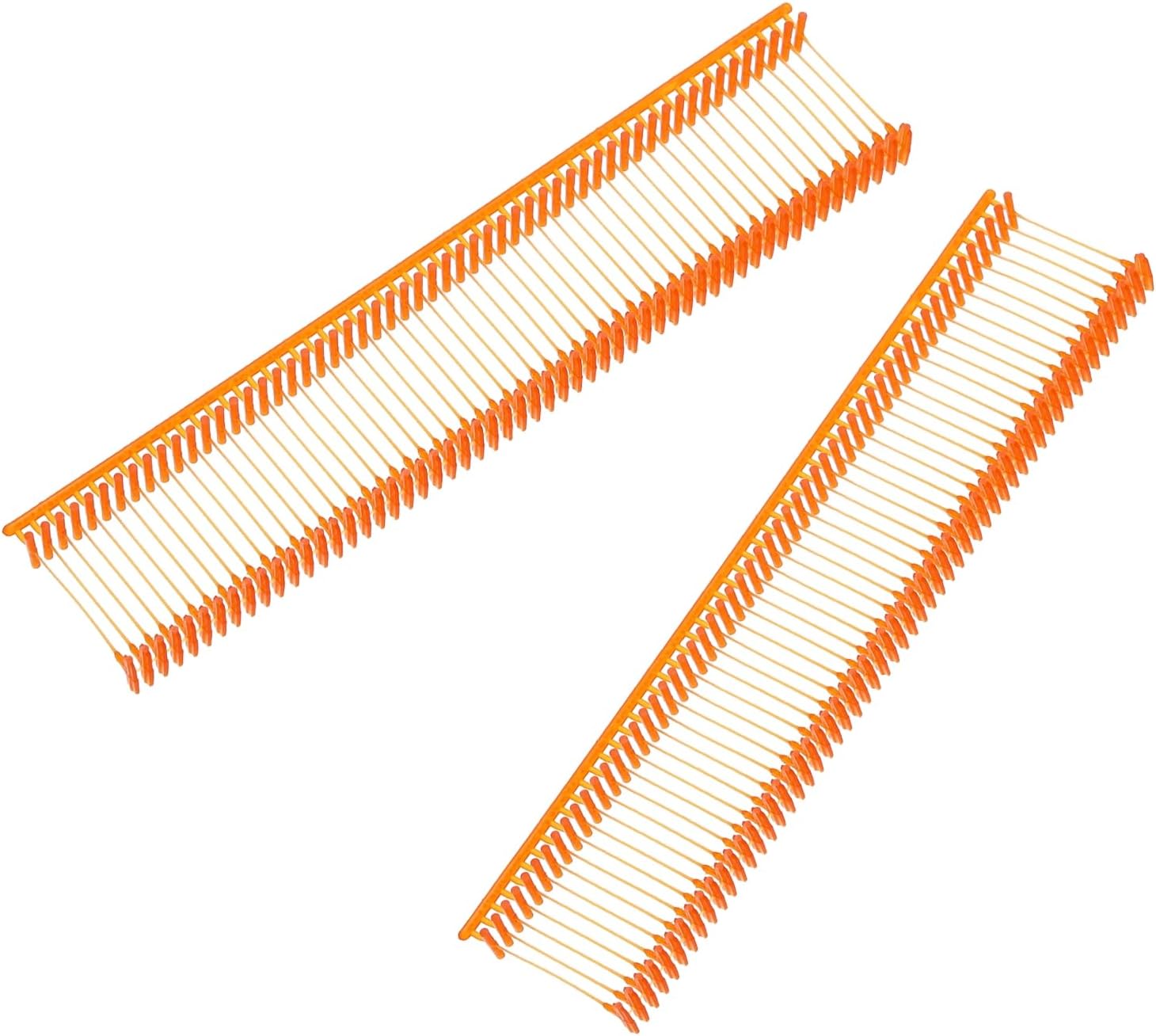 MECCANIXITY 5000Pcs Standard Tagging Gun Fasteners,0.6 Inch Orange Red Garment Tags Label Gun Plastic Refills, Fabric Tag Attachments Gun Barbs for Clothing