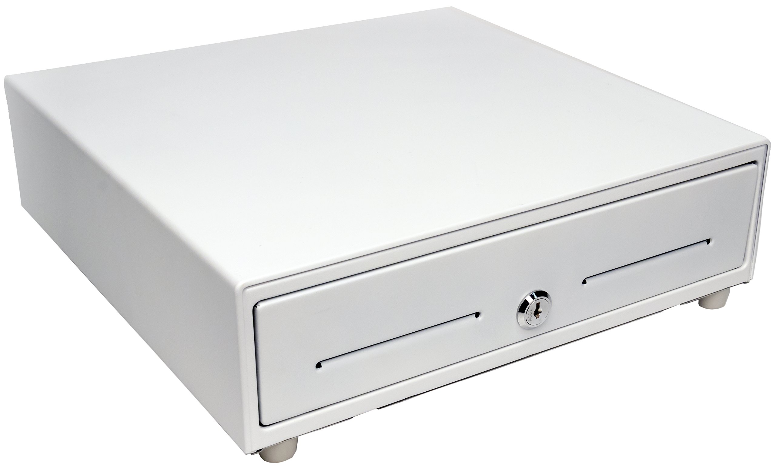 Star Micronics CD3-1313 4 Bill / 5 Coin Value Series Mini Cash Drawer with 2 Media Slots and Included Cable (13" x 13") - White