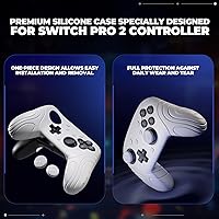 Vista 6 de playvital for Nintendo Switch 2 Pro Controller Silicone Cover – Samurai Edition Protective Skin Case for Switch 2 Pro Controller with Back Button