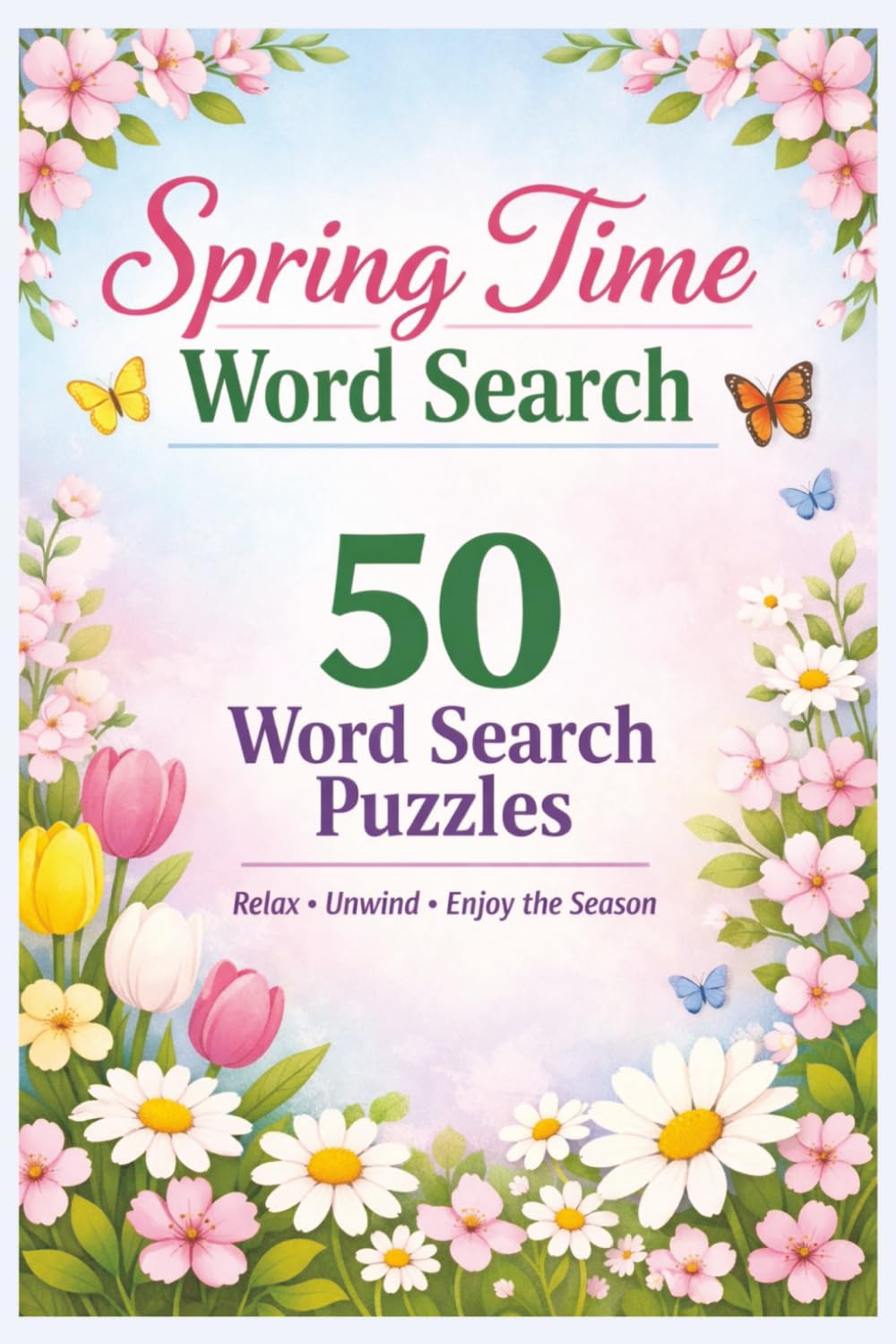 Spring Word Search: 50 Word Puzzles - 6x9 Paperback