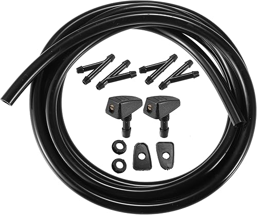 ACROPIX Kit de boquillas universales ajustables para limpiaparabrisas, pulverizador, color negro azabache, paquete de 11
